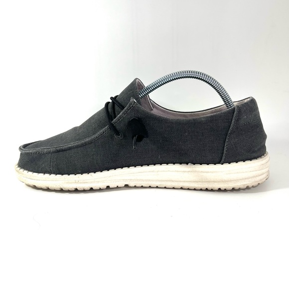 Hey Dude Wendy Chambray Off Black Ladies Slip On Shoes Loafers Size 8 - Picture 3 of 10